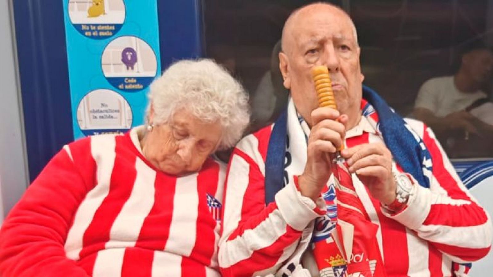 Nieves y Andrés, los abuelos del Atleti que fueron virales