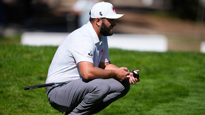 Telediario 1 - Jon Rahm en el top 3 del Open de España a pesar de una jornada irregular que sigue liderando Ángel Hidalgo