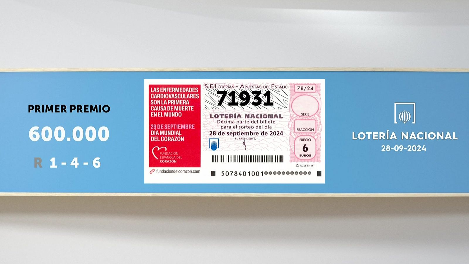 Sorteo de la Lotería Nacional del 28/09/2024 - Ver ahora