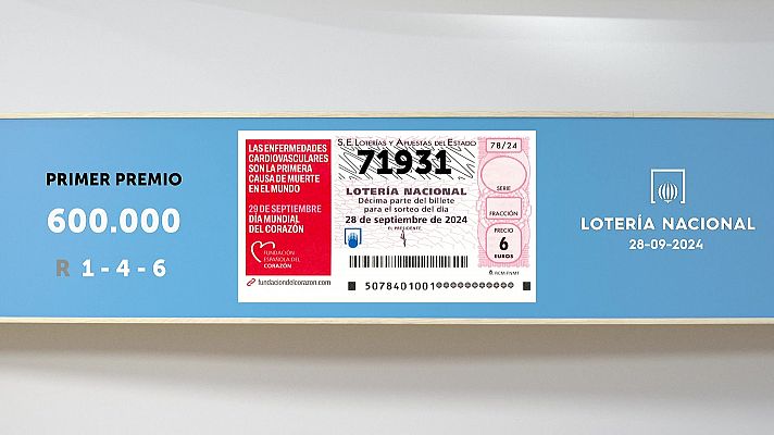 SELAE - Sorteo de la Lotería Nacional del 28/09/2024