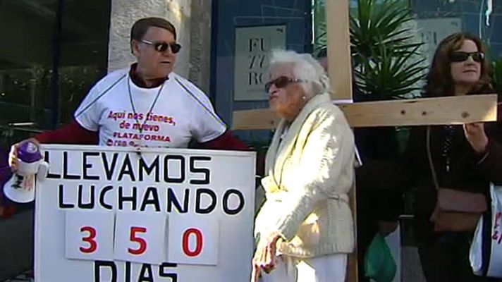 Telediario 1 - Protestas contra las preferentes
