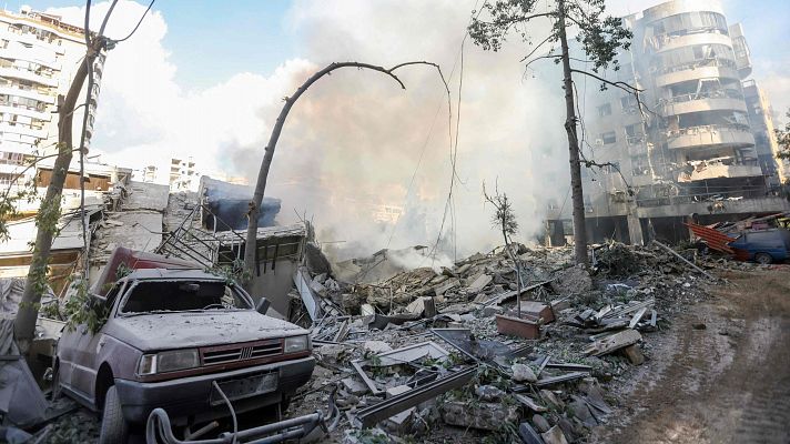 Telediario 1 - Israel sigue bombardeando los barrios del sur de Beirut
