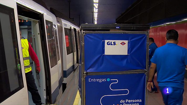 Telediario 1 - Transporte de paquetes en el metro