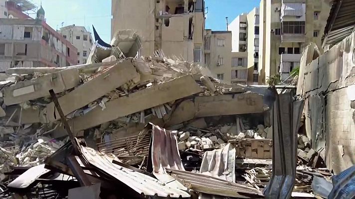 Telediario 2 - Dahiya, el feudo de Hizbulá en el sur de Beirut devastado por los ataques israelís