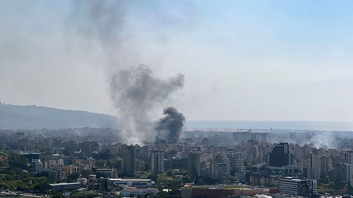 Telediario 1 - Israel vuelve a bombardear Beirut en una ofensiva cada vez más intensa
