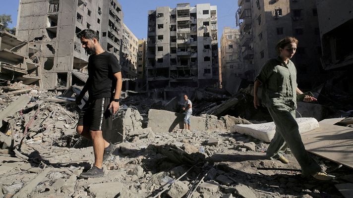 Telediario 2 - Israel lanza un ataque aéreo contra el centro de Beirut