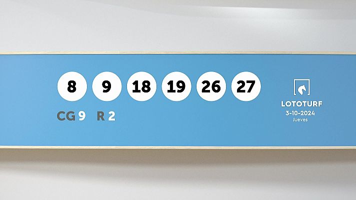 SELAE - Sorteo de la Lotería Lototurf del 03/10/2024