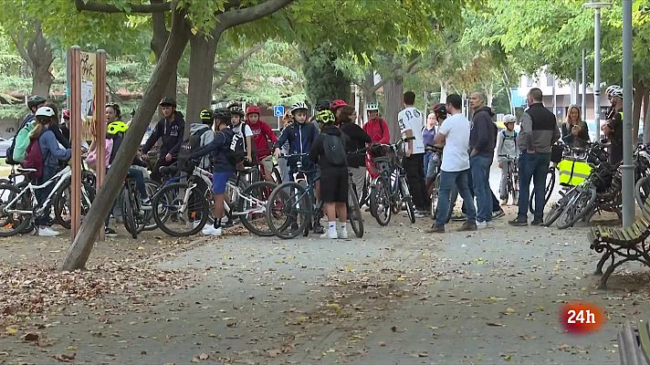 Bicibusos a Lleida tots els divendres per arribar a l'escola