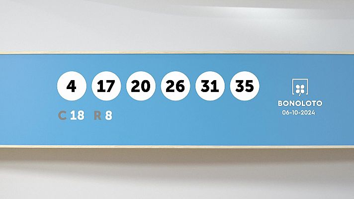 SELAE - Sorteo de la Lotería Bonoloto del 06/10/2024