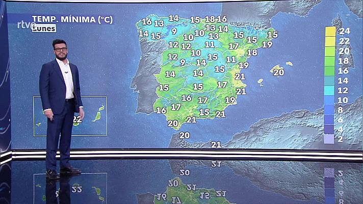 El tiempo - Las temperaturas máximas descenderán en el noroeste peninsular y medianías de Canarias
