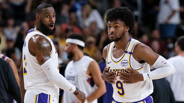 Lebron y Bronny James hacen historia en la NBA, primer padre e hijo en jugar juntos con Los Lakers