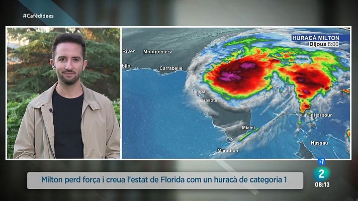 El temps - Menys vent, sol, ruixats i amb l'huracà Milton a Florida