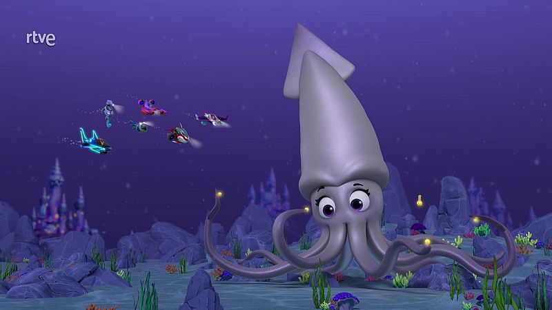 Aqua Pups stop a giant squid