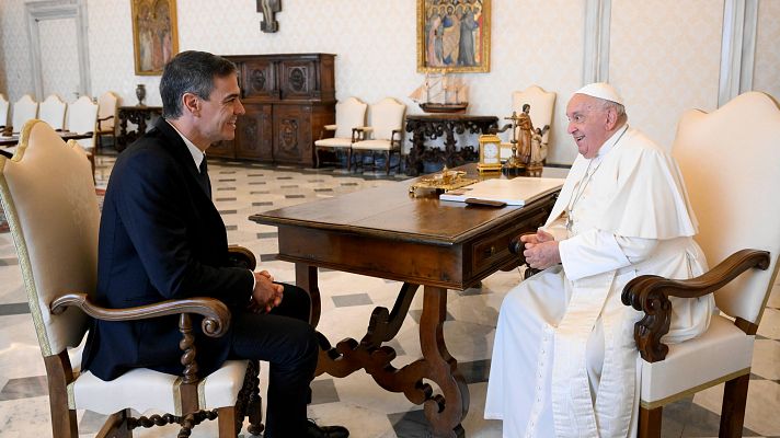 Telediario 1 - Sánchez se reúne con el papa Francisco para tratar la situación en Oriente Medio