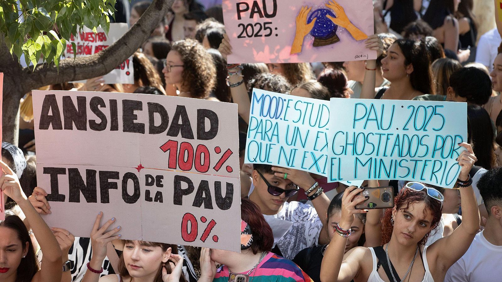 Huelga de estudiantes por la nueva PAU