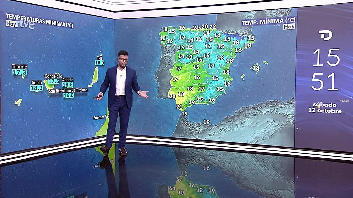 Precipitaciones generalizadas en la vertiente atlántica y nordeste peninsular