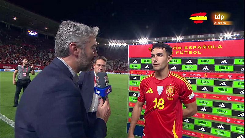 Zubimendi, tras su primer gol con la selección: "Contento de que haya servido para conseguir la victoria"