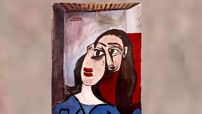 Telediario 1 - Una familia italiana descubre que tiene un cuadro de Pablo Picasso en su poder