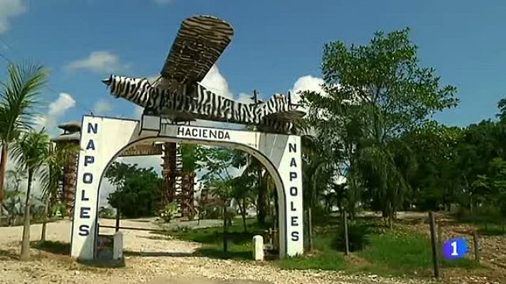 Telediario 1 - Parque en la finca de Pablo Escobar