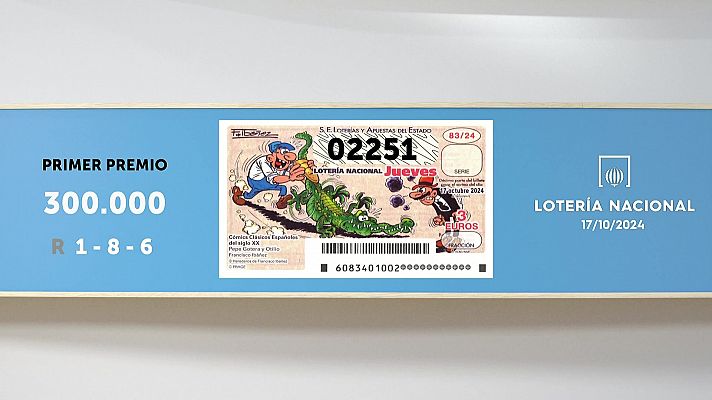 SELAE - Sorteo de la Lotería Nacional del 17/10/2024