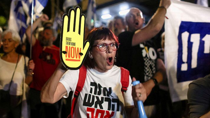 Telediario 2 - La sociedad israelí pide un acuerdo por los rehenes tras la muerte de Sinwar