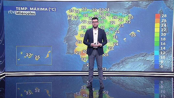 El tiempo - Intervalos de viento fuerte en los litorales oeste y noroeste de Galicia, sin descartar rachas muy fuertes