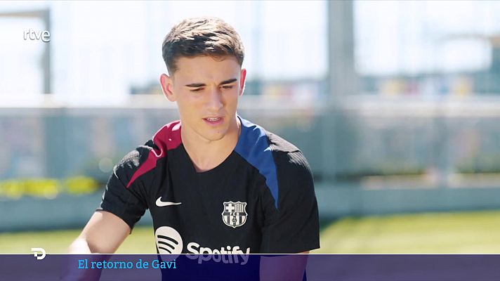 Gavi vuelve a una convocatoria con el Barça 336 días después de su lesión