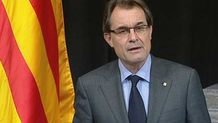 Telediario 1 - Mensaje de fin de año de Artur Mas