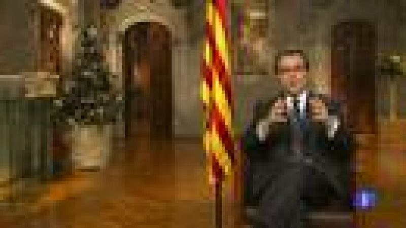 Artur Mas pronuncia en su mensaje de fin de año el deseo de los catalanes de construir un país nuevo