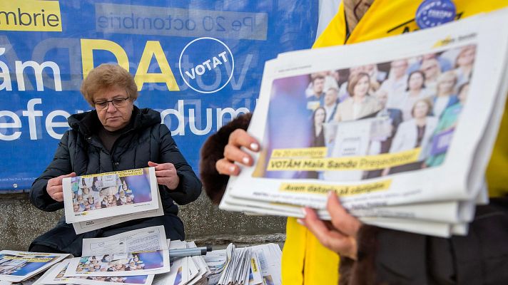 Telediario 2 - El "sí" a la UE triunfa en Moldavia en un referéndum marcado por las acusaciones de injerencia rusa