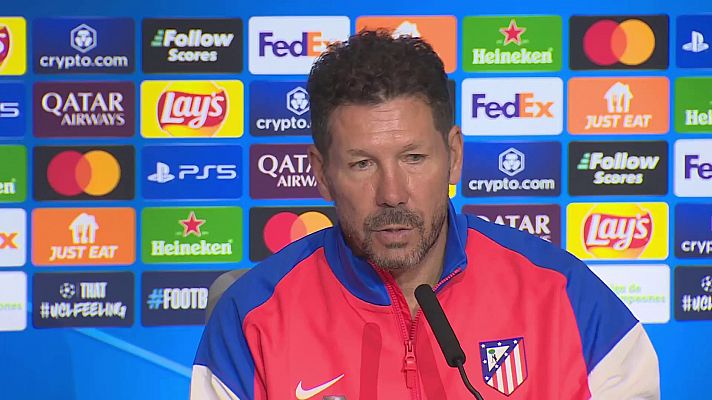 Simeone: "No creo que Courtois me deba nada, él ha merecido el lugar que tiene"