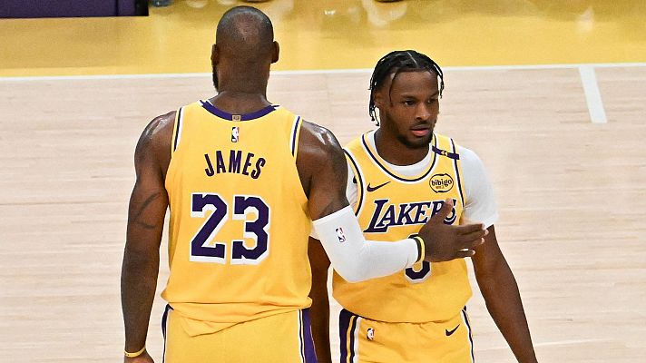 Lebron James y su hijo Bronny hacen historia en la NBA