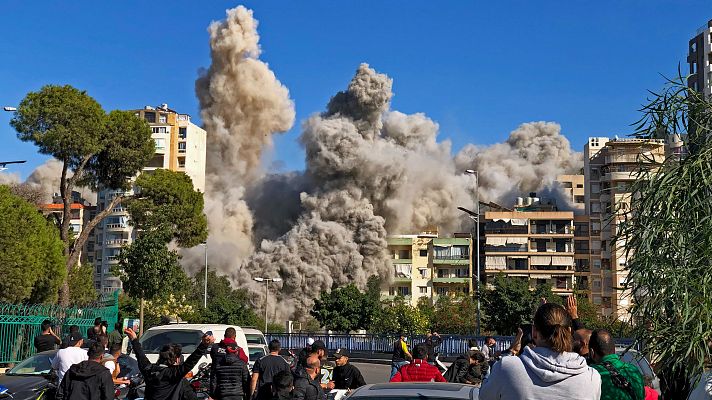 Telediario 1 - El Ejército israelí publica en redes sociales avisos antes de atacar en Líbano