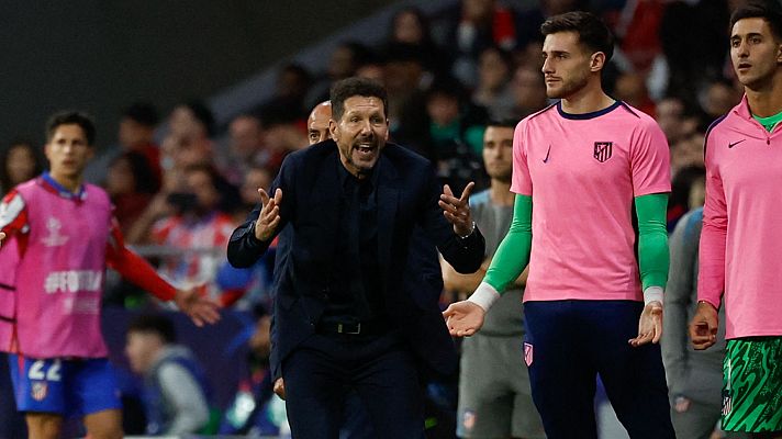 Simeone, sobre el arbitraje: "Dice que es penalti, pero explíqueme por qué"