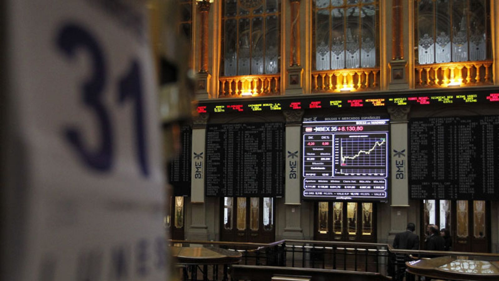 El Ibex-35 cierra mejor de lo esperado un año de pánico en los mercados