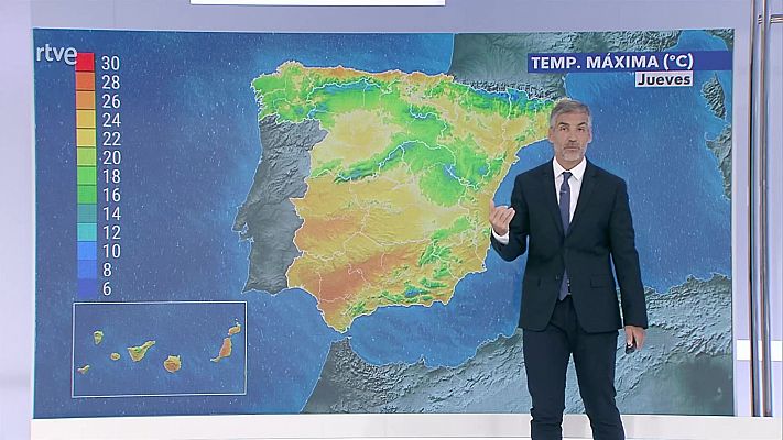 El tiempo - Intervalos de viento fuerte en el norte de Galicia, Cantábrico, Estrecho y a últimas horas en el Pirineo occidental