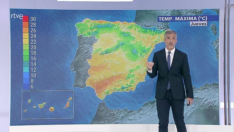 Intervalos de viento fuerte en el norte de Galicia, Cantábrico, Estrecho y a últimas horas en el Pirineo occidental - ver ahora