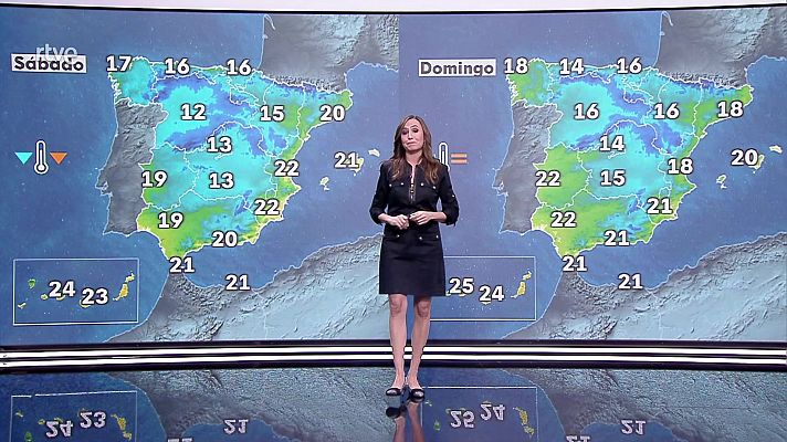 Las máximas aumentan en el Ebro, este peninsular, Canarias y Cantábrico, descienden en Galicia y Huelva