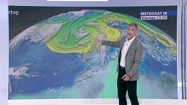 Chubascos y tormentas, posiblemente fuertes y/o persistentes, en la Meseta, nordeste y noroeste peninsular