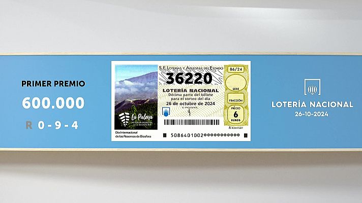 SELAE - Sorteo de la Lotería Nacional del 26/10/2024