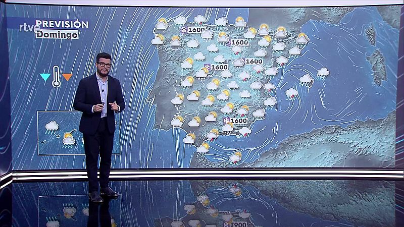 Temperaturas en descenso casi generalizado, más en máximas en el interior sudeste, salvo Galicia que aumentan - ver ahora