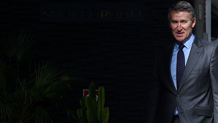 Telediario 1 - Feijóo ataca a Sánchez por la foto con Aldama y Alegría sale en su defensa: "Hay otros que se fotografían con narcos"