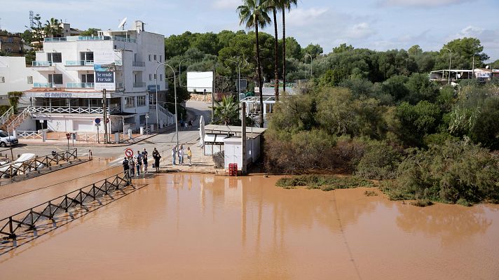 Daños de la DANA: se inunda el puerto de Monacar, en Mallorca