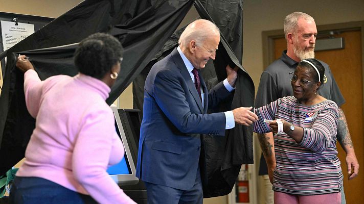 Joe Biden vota anticipadamente en Delaware para las elecciones de EE.UU.