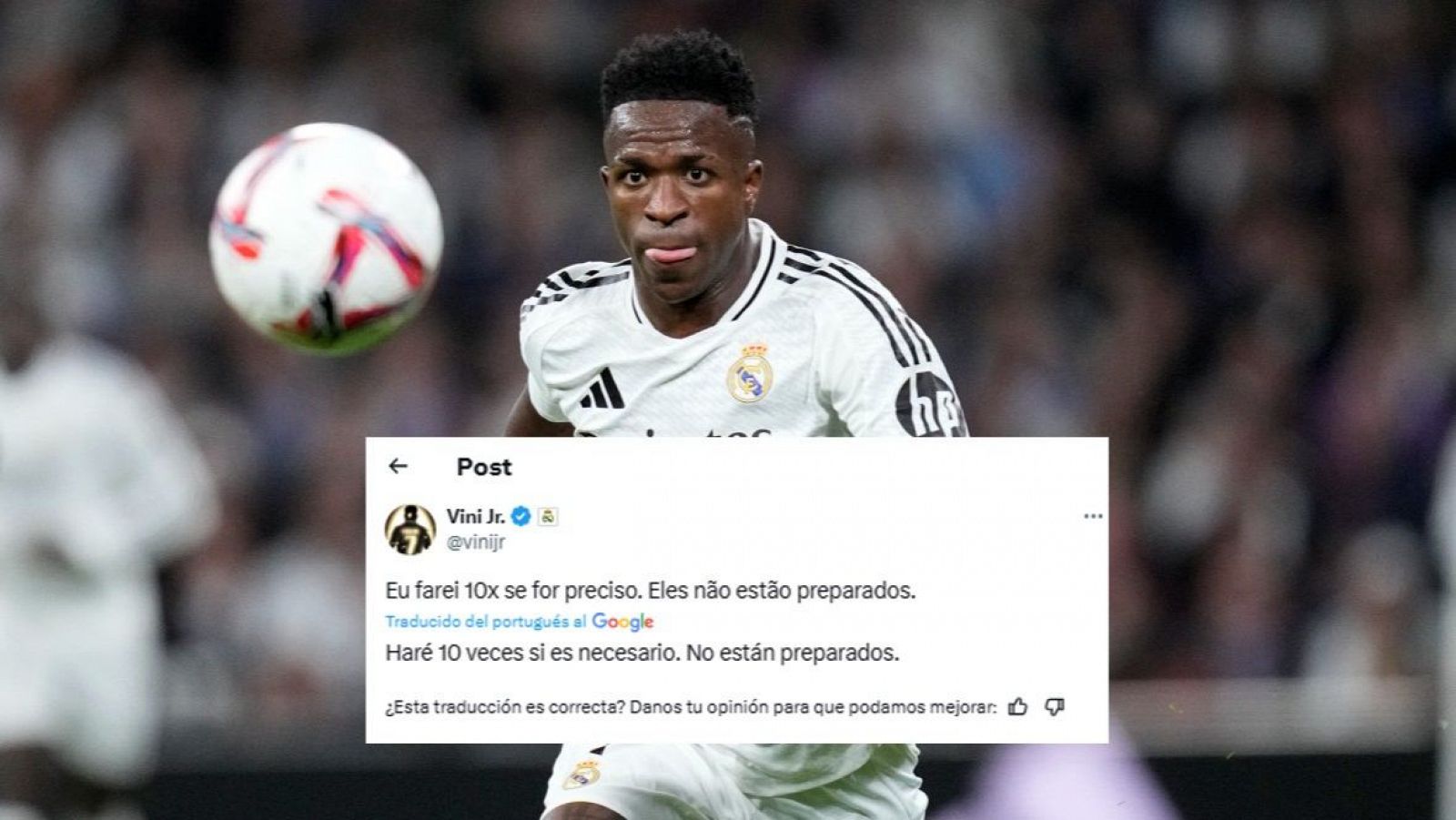 Vinícius, tras no ganar el Balón de Oro: "No están preparados"