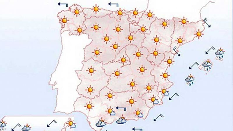 Viento fuerte en áreas del nordeste peninsular y Baleares