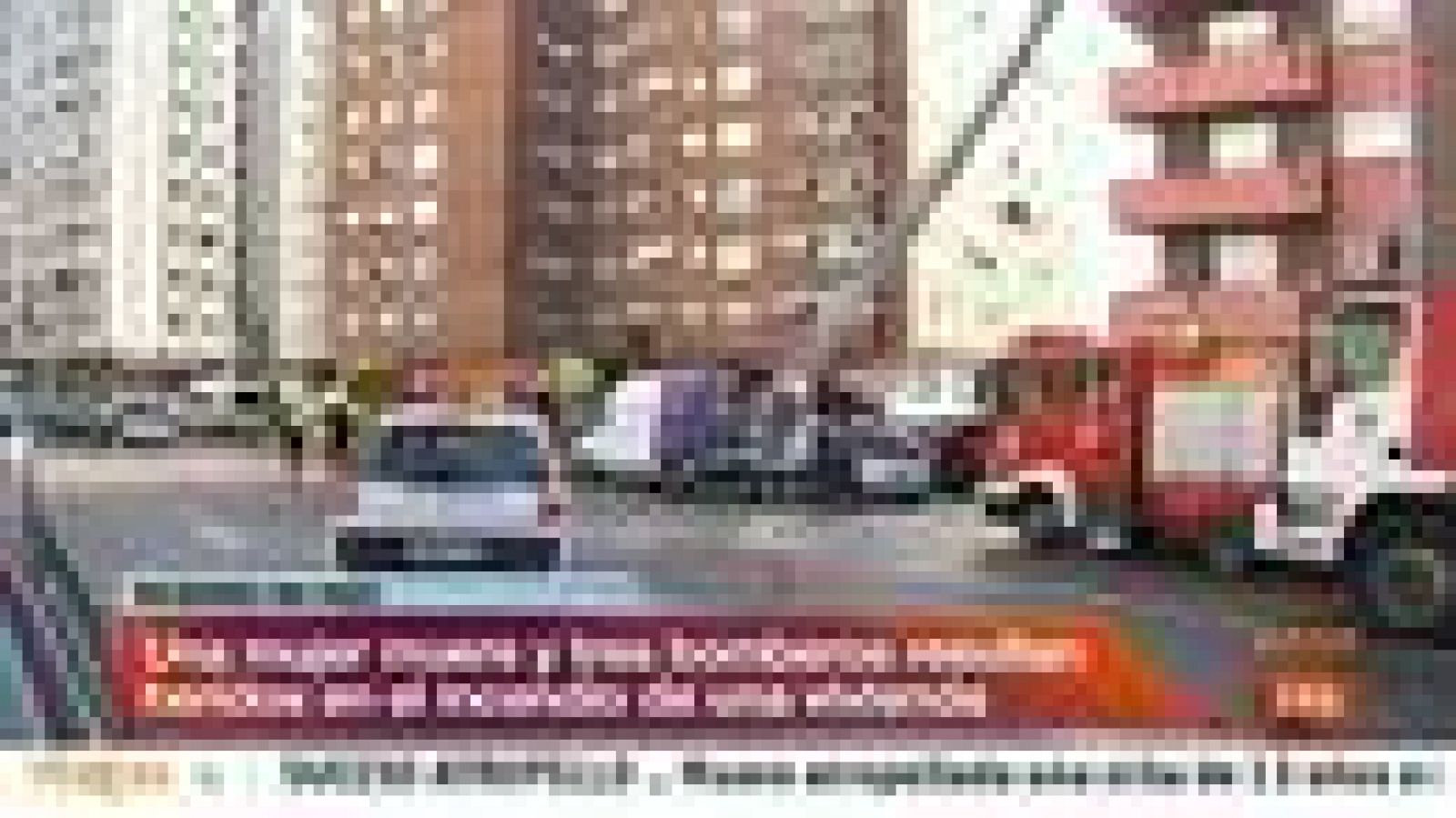 Fallece una mujer y tres bomberos resultan heridos en un incendio en Vigo