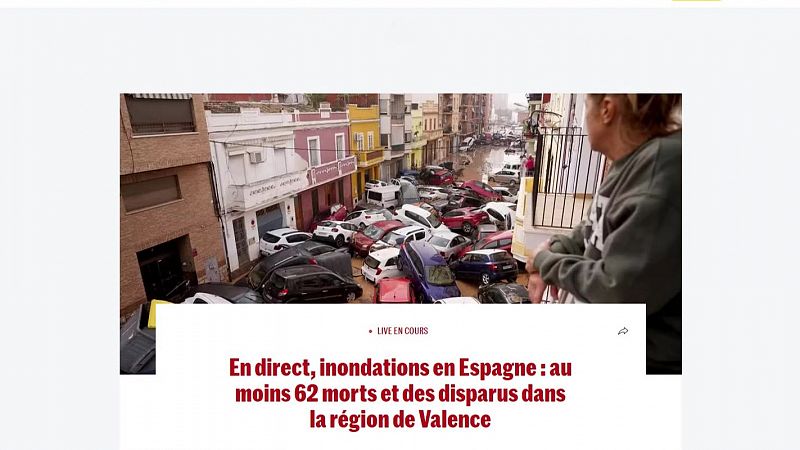Medios y redes europeos cuentan la tragedia de la DANA en España - Informativo 24h | Ver