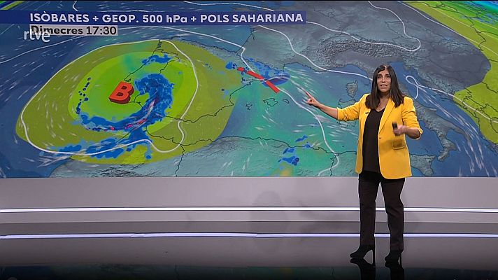 El temps - Dimecres de pluja intensa i abundant, vent fort i mala mar