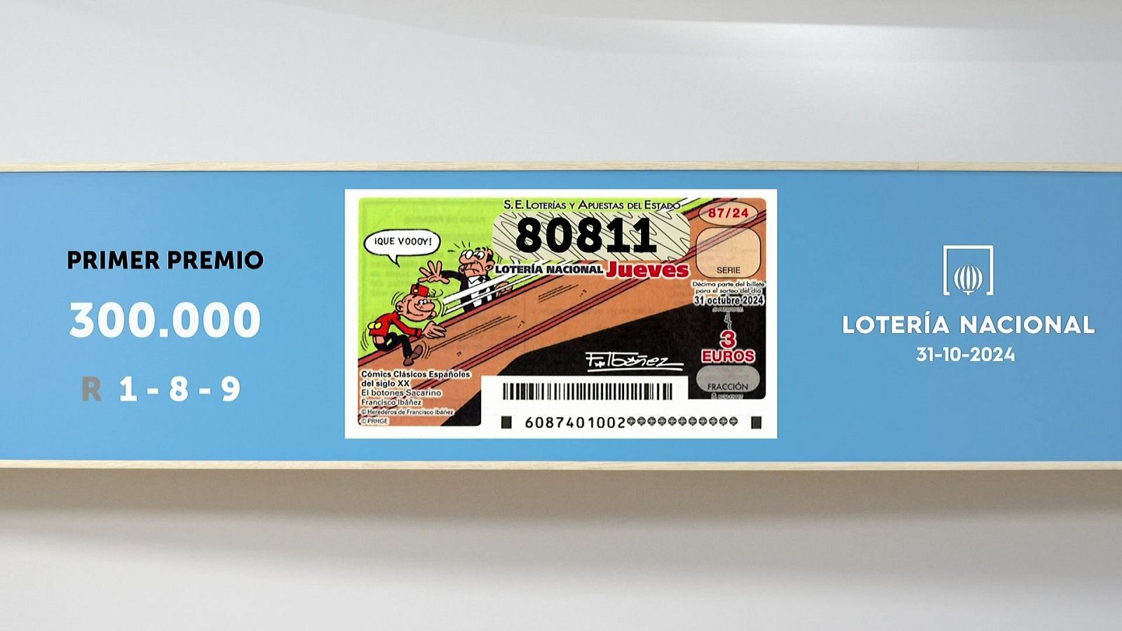 Sorteo de la Lotería Nacional del 31/10/2024 - Ver ahora